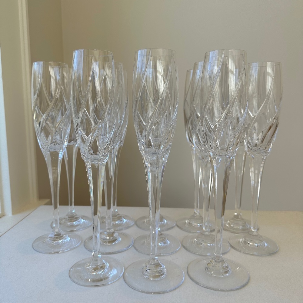 "Discontinued" Mikasa Olympus Champagne Flutes - Set of 13